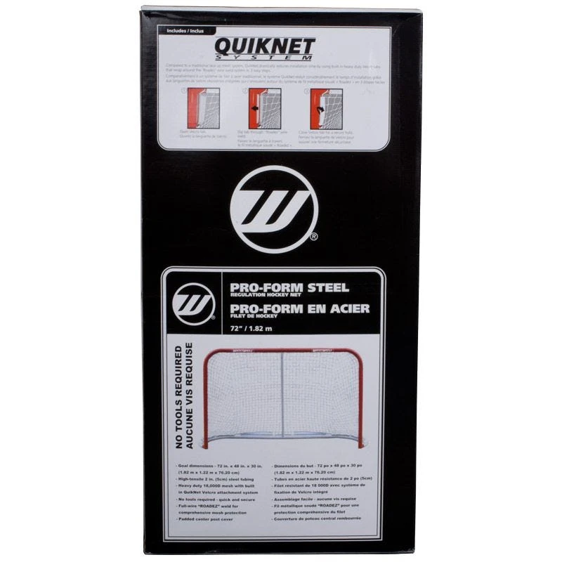 Winnwell Pro Form 72in. Regulation Hockey Net W/ QuickNet Mesh System - Image 4
