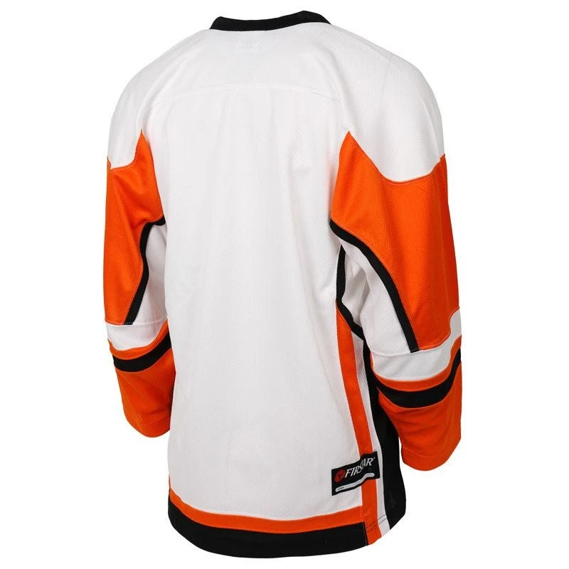 Stadium Adult Hockey Jersey - White/Orange/Black